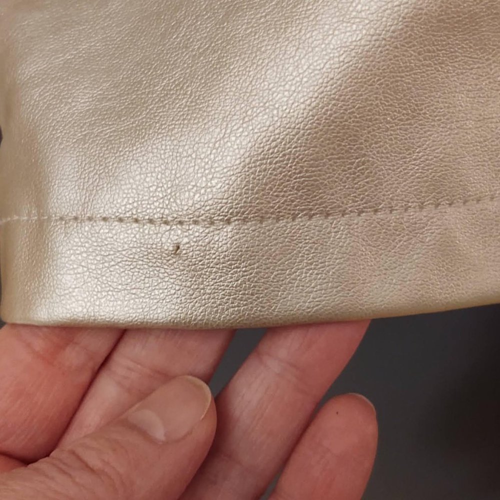 Metallic faux leather & faux suede moto jacket - Picture 16 of 16